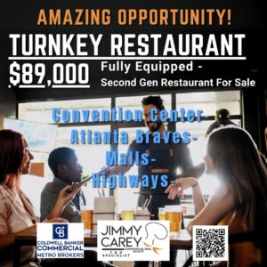 Smyrna restaurant for sale flyer by Jimmy Carey Commercial Real Estate Team