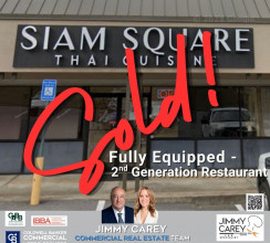 Siam Square Thai Cuisine restaurant sold by Jimmy Carey Commercial Real Estate Team, Atlanta’s leading Restaurant Business Broker. Fully equipped 2nd generation restaurant successfully sold by Coldwell Banker Commercial Metro Brokers, IBBA, and Georgia Association of Business Brokers member. Jimmy Carey specializes in restaurant sales, turnkey asset sales, valuations, and food & beverage business brokerage across Atlanta and Georgia.