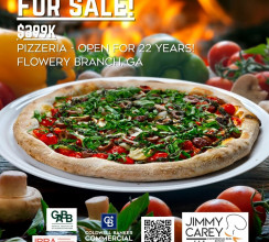 Pizzeria for sale in Flowery Branch Georgia sold by the Jimmy Carey Commercial Real Estate Team and Restaurant Broker