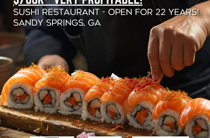 Profitable $387K- Sushi Restaurant For Sale Profitable $387K- Sushi Restaurant For Sale