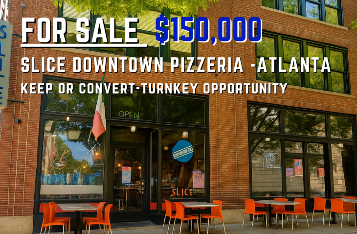 SLICE Downtown Pizzeria – 18-Year Landmark – Keep or Convert – Prime ATL Location
